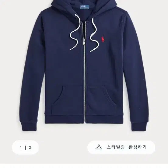 [BUNJANG] 폴로 코튼 플리스 풀 지퍼 후디 s / 폴로 코튼 플리스 풀 지퍼 후디 s