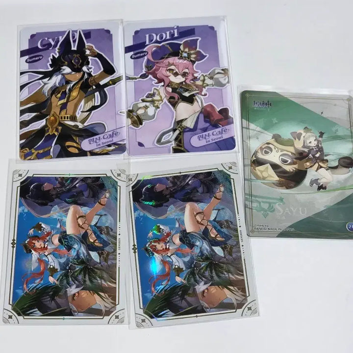 [BUNJANG] Genshin Impact Cyno Card Set / 원신 카페 사이노 카드 세트 (사유/닐루/사이노/도리)