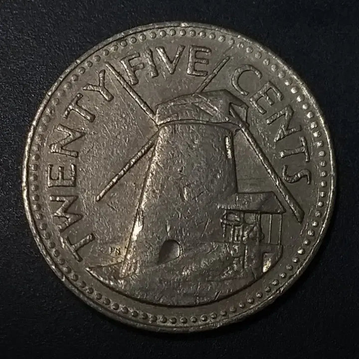[BUNJANG] 1981 Barbados 25 Cent Coin / [희귀] 1981년 바베이도스 25센트 동전 w579