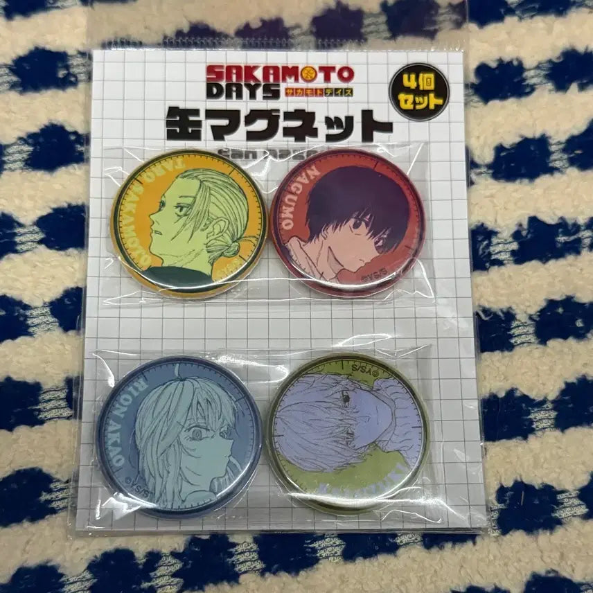 [BUNJANG] Sakamoto Days Jump Shop Magnet Set (4 Types) / [미개봉] 사카모토데이즈 점프샵 마그넷 4종 세트 타로 나구모 리온 우