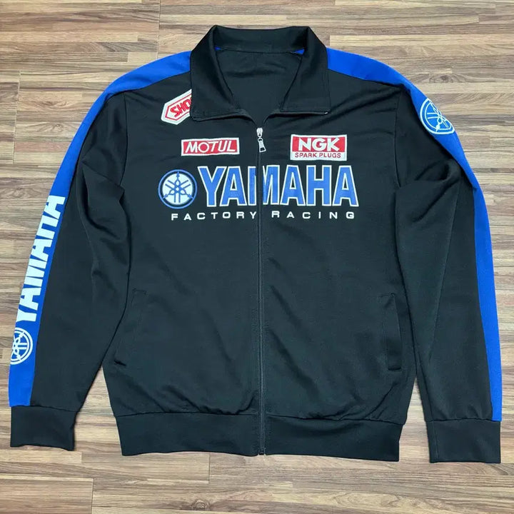 [BUNJANG] Yamaha Racing Blue Black Track Top Jersey Jacket / 야마하 멀티 로고 레이싱 자켓 블루 yamaha 트랙탑 져지 저지