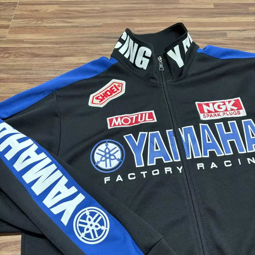 [BUNJANG] Yamaha Racing Blue Black Track Top Jersey Jacket / 야마하 멀티 로고 레이싱 자켓 블루 yamaha 트랙탑 져지 저지