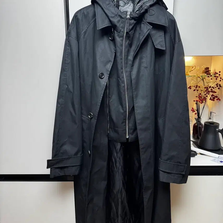 [BUNJANG] Juun.J Layered Hooded Coat / 준지 후드 레이어드 코트