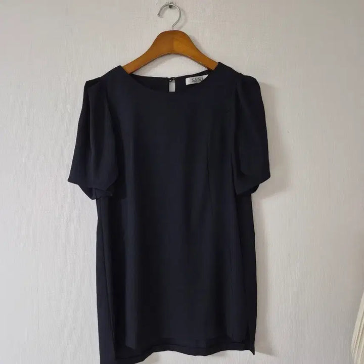 [BUNJANG] Hansum SJ Black Short Sleeve Blouse / [한섬SJ SJ]블랙 반팔 블라우스