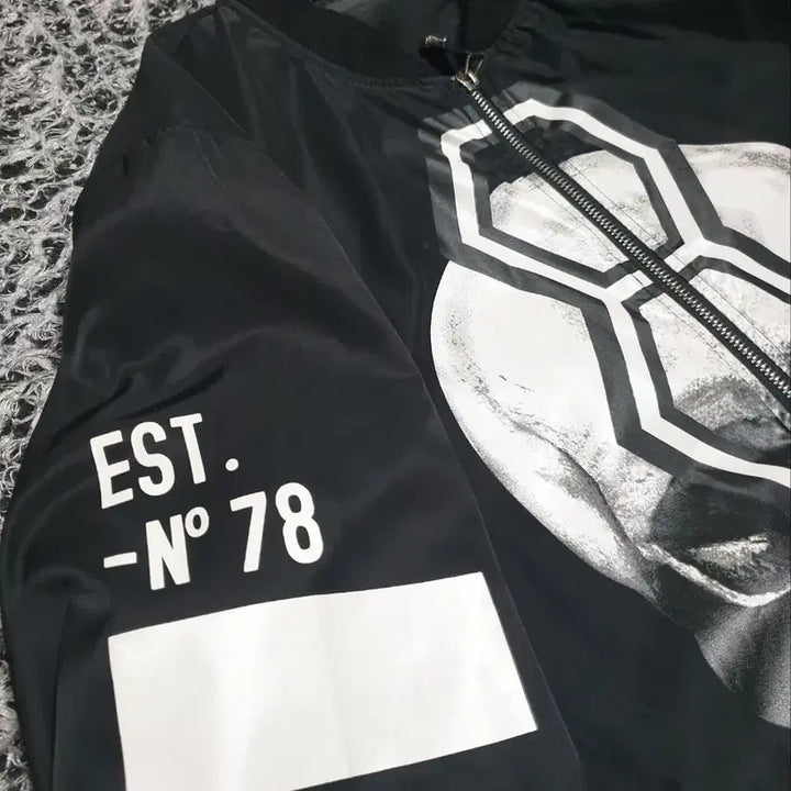[BUNJANG] Philipp Plein Skull Printed Bomber Jacket / 필립플레인 블랙 스컬 프린팅 봄버 자켓