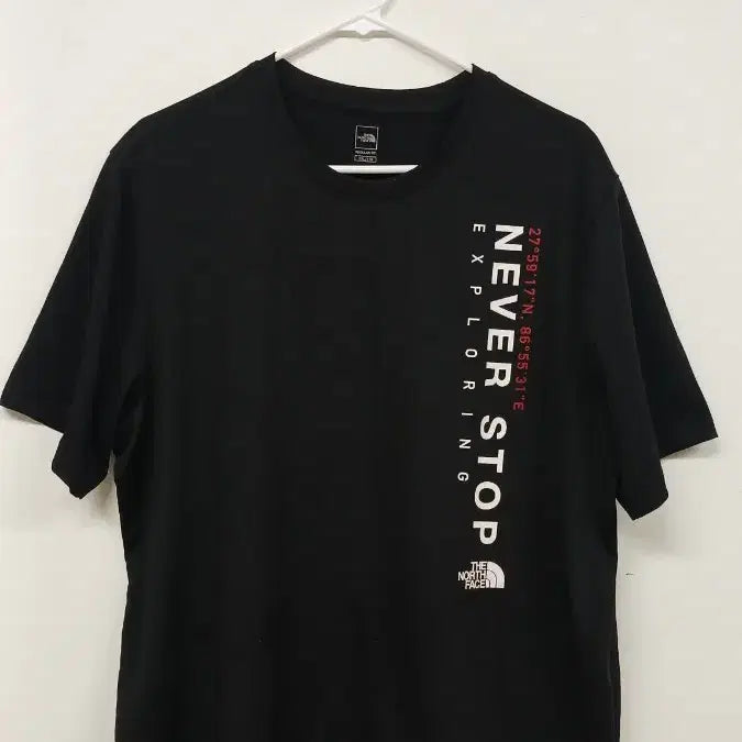 [SOLD OUT] 노스페이스 검정 반팔티 Never Stop Exploring