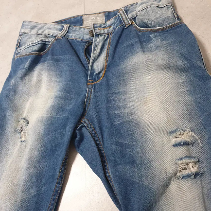 [BUNJANG] LUVIS 30 Ripped Jeans / 공용 바지 LUVIS 30 청바지 찢 스타일리쉬  남성 여성 청바지