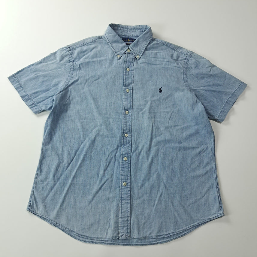 [BUNJANG] CK416 XL 폴로 00s 샴브레이 라이트블루 반팔 셔츠 남방 / CK416 XL 폴로 00s 샴브레이 라이트블루 반팔 셔츠 남방