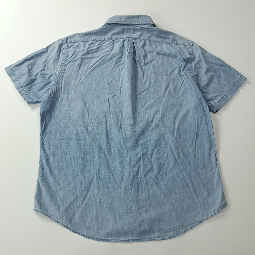 [BUNJANG] CK416 XL 폴로 00s 샴브레이 라이트블루 반팔 셔츠 남방 / CK416 XL 폴로 00s 샴브레이 라이트블루 반팔 셔츠 남방