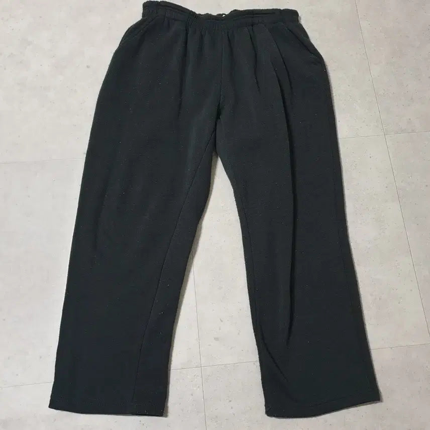 [BUNJANG] Unisex Gray Fleece-Lined Training Pants / 공용 바지 30-31 (진회색) 고무줄 트레이닝 기모 여성 남성 츄리닝