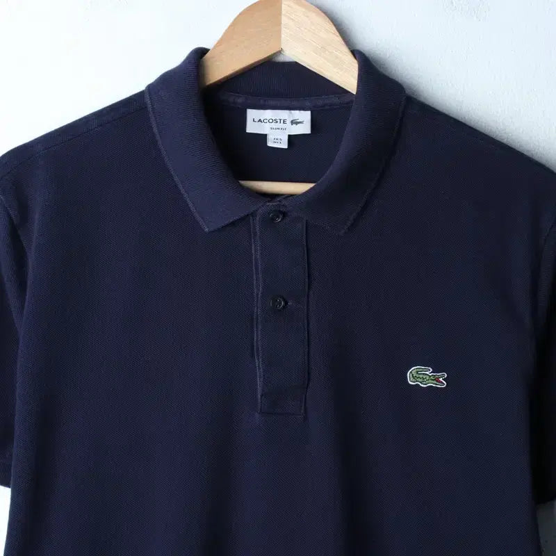 [BUNJANG] (L-XL) 라코스테 반팔 카라 티셔츠 스몰로고 네이비 놈코어-185BE / (L-XL) 라코스테 반팔 카라 티셔츠 스몰로고 네이비 놈코어-185BE