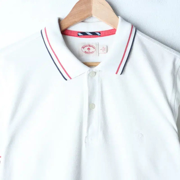 [BUNJANG] (L-XL) 브룩스브라더스 반팔 카라 티셔츠 스몰로고 화이트-185C2 / (L-XL) 브룩스브라더스 반팔 카라 티셔츠 스몰로고 화이트-185C2