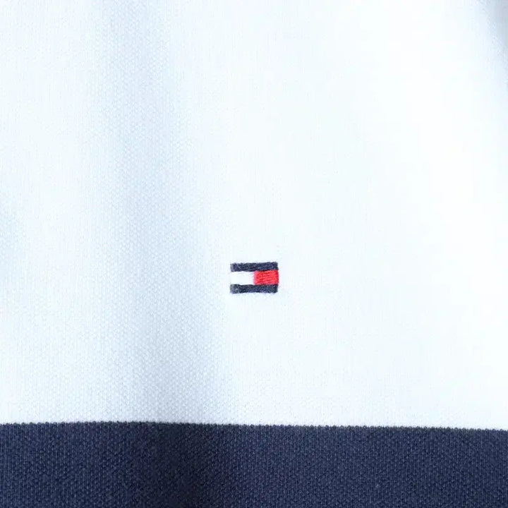 [BUNJANG] (S-M) 타미힐피거 반팔 카라 티셔츠 부분이염 컬러믹스-185C9 / (S-M) 타미힐피거 반팔 카라 티셔츠 부분이염 컬러믹스-185C9