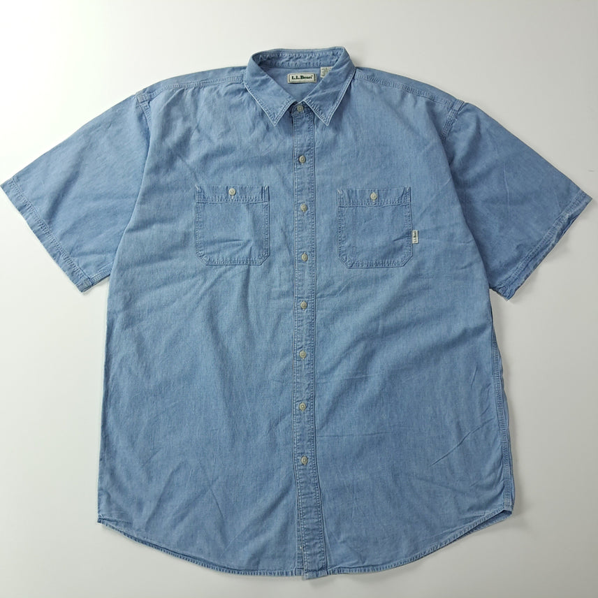 [BUNJANG] L.L.Bean 90s Chambray Short Sleeve Shirt / CK420 XL 엘엘빈 90s 샴브레이 반팔 셔츠 남방