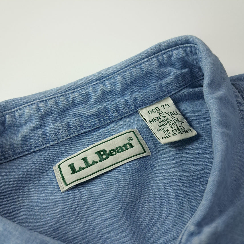 [BUNJANG] L.L.Bean 90s Chambray Short Sleeve Shirt / CK420 XL 엘엘빈 90s 샴브레이 반팔 셔츠 남방