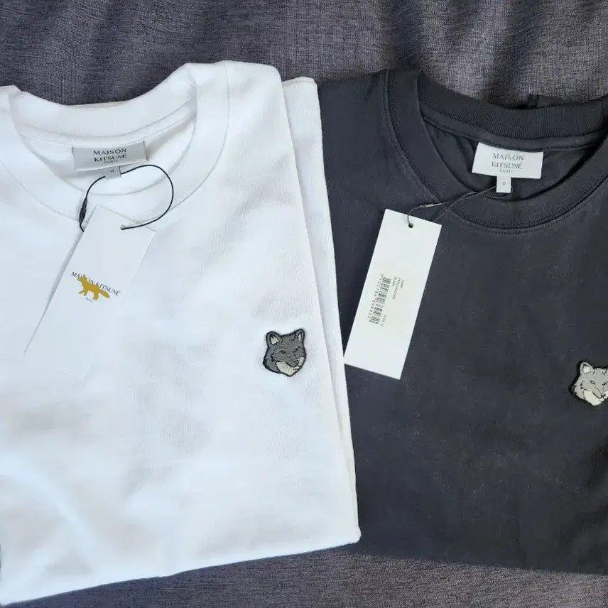 [BUNJANG] Maison Kitsune T-shirts (2-Piece Set) / 1+1) 메종키츠네 반팔 2개 셋트