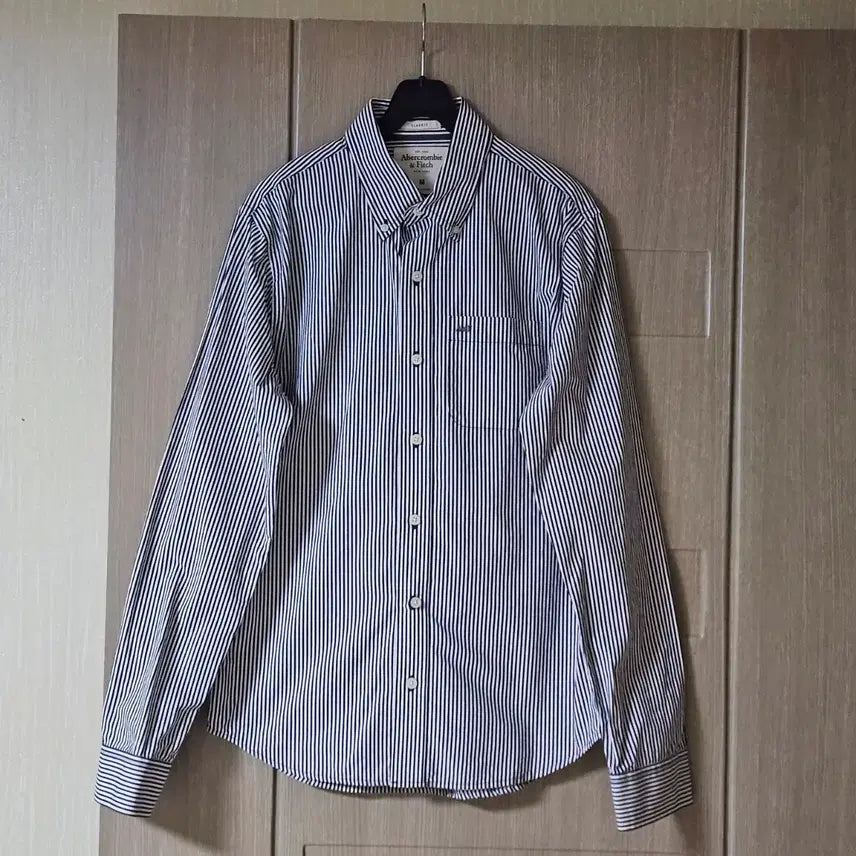 [BUNJANG] Abercrombie Stripe Long Sleeve Shirt M / 아베크롬비 스트라이프 긴팔 셔츠 M