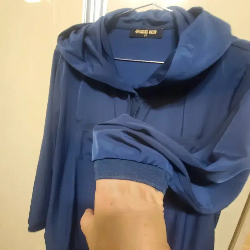 [BUNJANG] 죠지레쉬 네이비 후드 셔츠 블라우스:쿨스판 숏잠바 / 죠지레쉬 네이비 후드 셔츠 블라우스:쿨스판 숏잠바