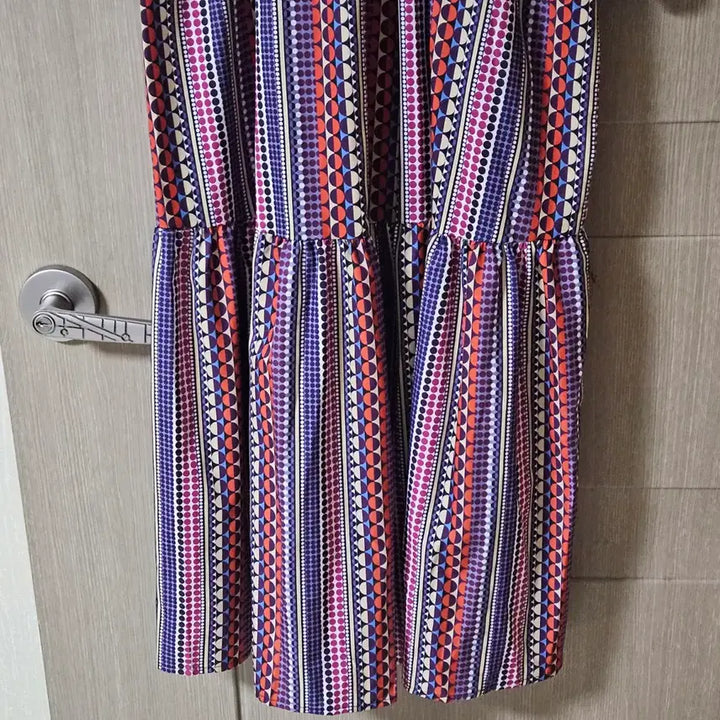 [SOLD OUT] 패턴 롱 원피스 브이넥 원피스 66
