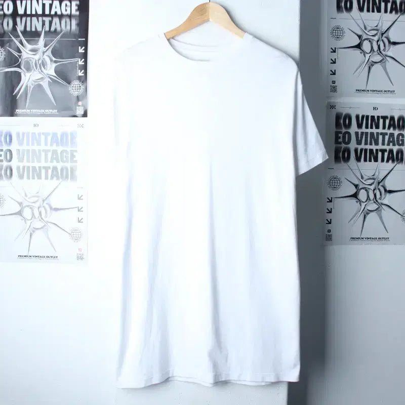 [BUNJANG] W(L-XL) 무신사 스탠다드 반팔 티셔츠 화이트 무지 롱-185ED / W(L-XL) 무신사 스탠다드 반팔 티셔츠 화이트 무지 롱-185ED