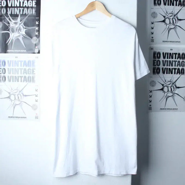 [BUNJANG] W(L-XL) 무신사 스탠다드 반팔 티셔츠 화이트 무지 롱-185ED / W(L-XL) 무신사 스탠다드 반팔 티셔츠 화이트 무지 롱-185ED