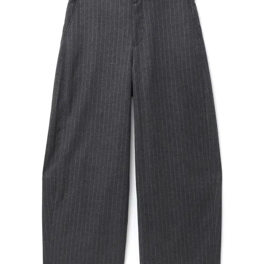 [BUNJANG] Hatching Room Wide Curve Trousers Charcoal / [2] 해칭룸 와이드 커브 트라우저 스트라이프 차콜