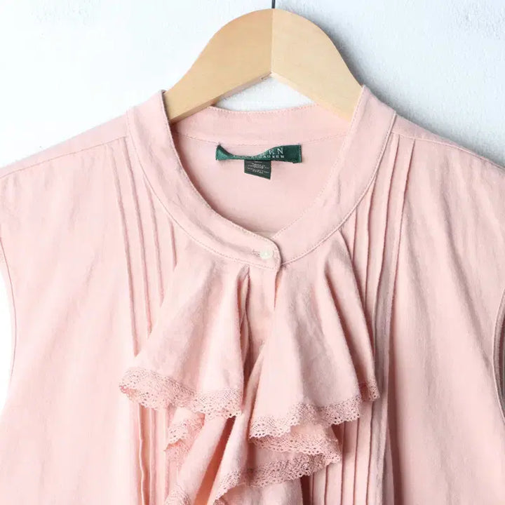 [BUNJANG] W(XL) 폴로 랄프로렌 반팔 티셔츠 민소매 핑크 레이스-185F7 / W(XL) 폴로 랄프로렌 반팔 티셔츠 민소매 핑크 레이스-185F7