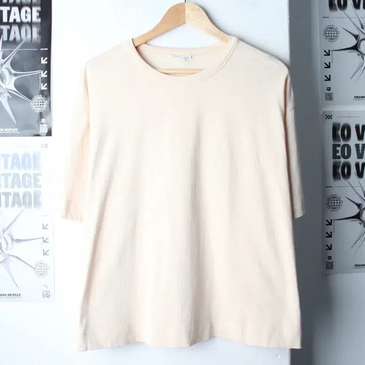 [BUNJANG] Cos Basic Short Sleeve T-Shirt - Apricot / W(M-XL) 코스 반팔 티셔츠 오버핏 살구색 무지-185F8