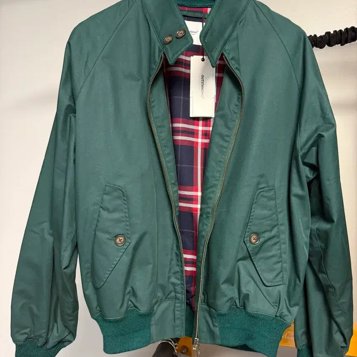 [BUNJANG] Outstanding Harrington Jacket Green / [L] 아웃스탠딩 헤링턴 자켓 그린 새상품
