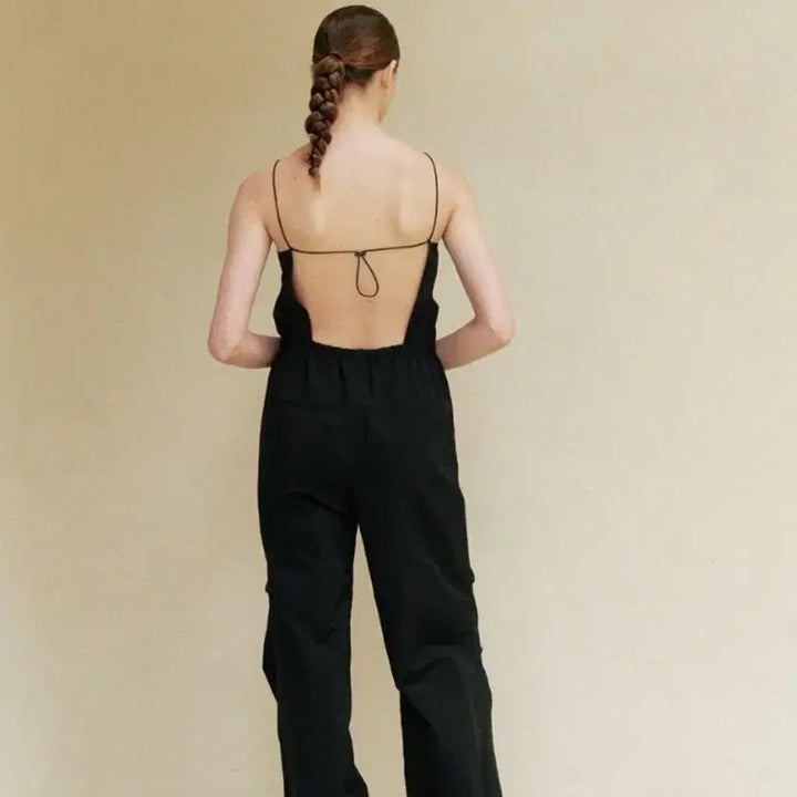 [BUNJANG] Le Parachute Sleeveless Jumpsuit Black / 르 파라슈트 슬리브리스 점프수트