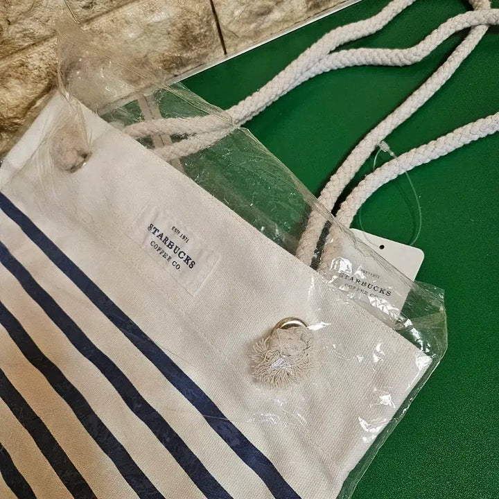 [BUNJANG] Starbucks Marine Stripe Eco Bag / 스타벅스 마린 스트라이프 에코백