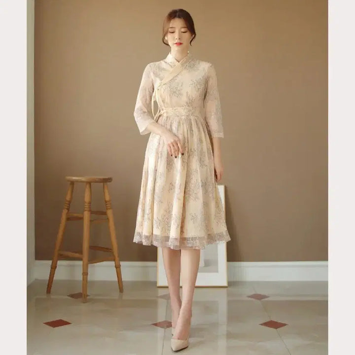[BUNJANG] Chic Line Cheollik Dress / 새상품 시크라인 철릭 원피스