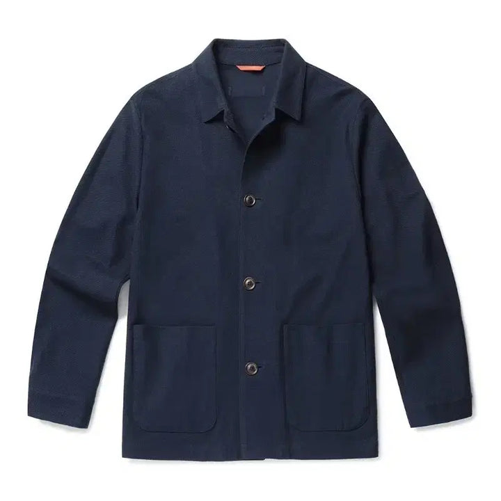 [BUNJANG] Henry Cotton Navy Jersey Jacket Size 95 / 헨리코튼 네이비 저지 자켓 95 사이즈