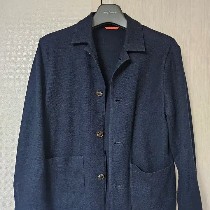 [BUNJANG] Henry Cotton Navy Jersey Jacket Size 95 / 헨리코튼 네이비 저지 자켓 95 사이즈