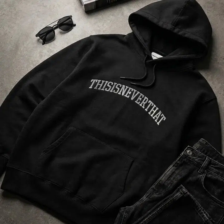 [BUNJANG] thisisneverthat Arch-Logo Hoodie Black / [새제품] 디스이즈네버댓 후드티 Black