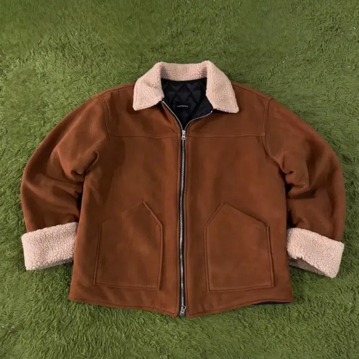 [BUNJANG] Vintage Brown Suede Jacket / (105) 브라운 스웨이드 자켓