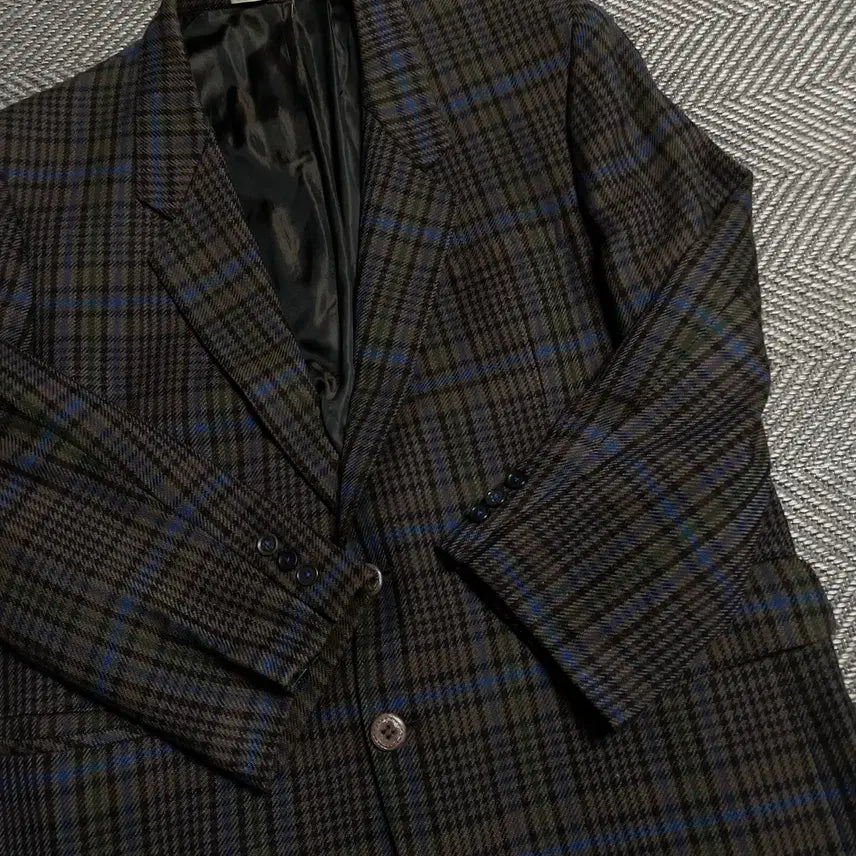 [BUNJANG] Vintage Archive Check Pattern Two-Button Blazer / 빈티지 아카이브 체크패턴 투버튼 블레이저y 5382