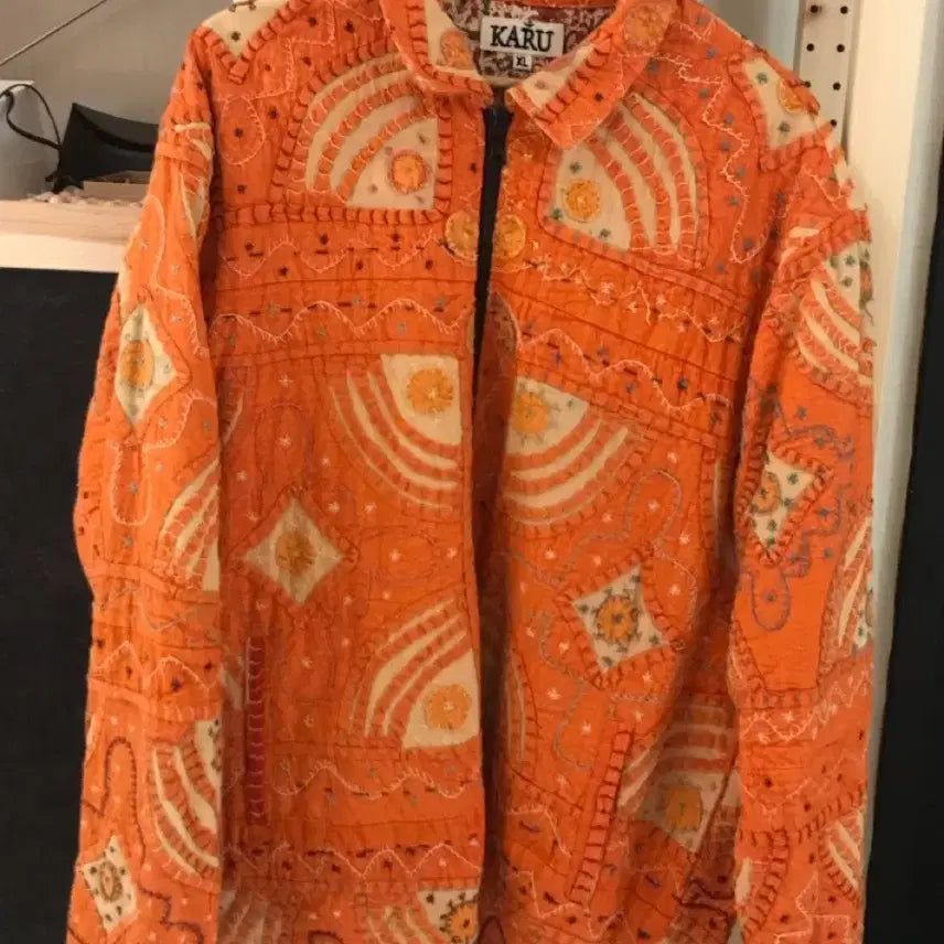 [BUNJANG] Karu Research Vintage Sashiko Patchwork Jacket / 카틱 리서치 빈티지 사시코 패치워크 자켓
