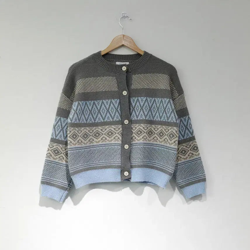 [BUNJANG] 8 Seconds Nordic Knit Cardigan / 8세컨드 노르딕 긴팔 니트 가디건