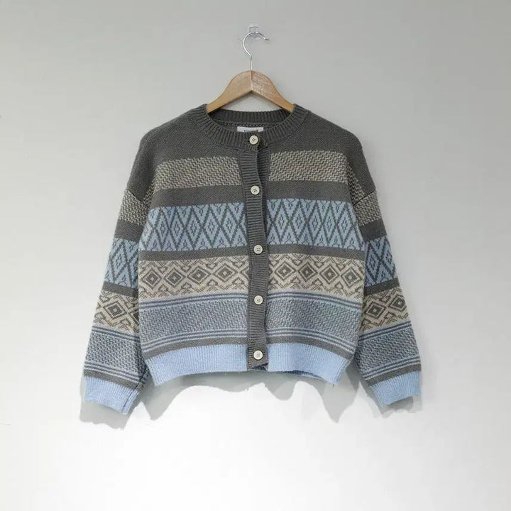 [BUNJANG] 8 Seconds Nordic Knit Cardigan / 8세컨드 노르딕 긴팔 니트 가디건
