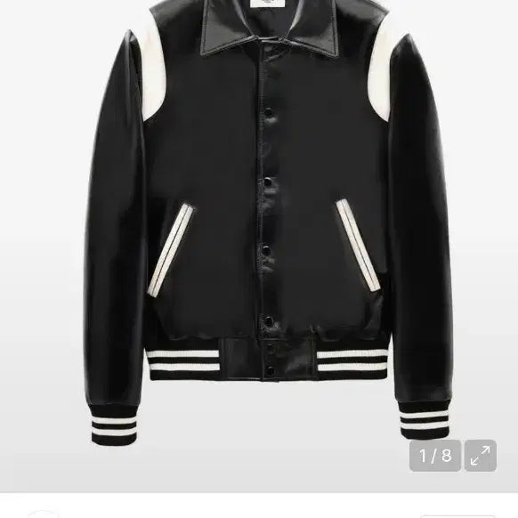 [BUNJANG] Rolling Studios Lambskin Varsity Leather Jacket / 95 M) 롤링스튜디오 램스킨 양가죽 바시티 레더 자켓
