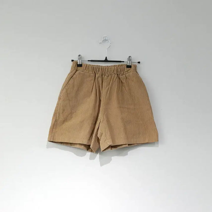 [BUNJANG] Banding Beige Ribbed Short Pants / 밴딩 베이지 골지 반바지 숏 팬츠