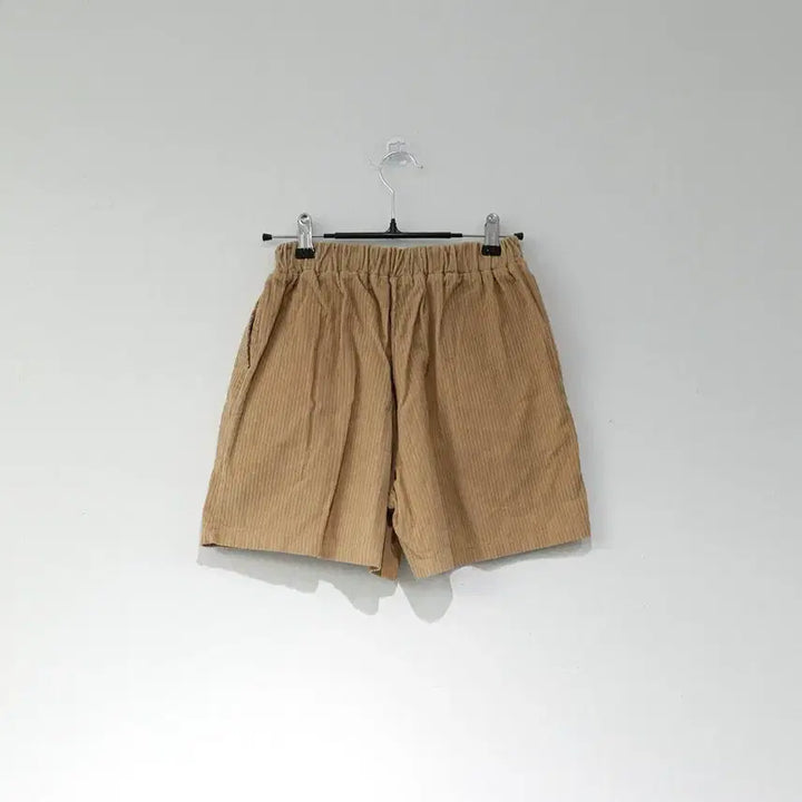 [BUNJANG] Banding Beige Ribbed Short Pants / 밴딩 베이지 골지 반바지 숏 팬츠