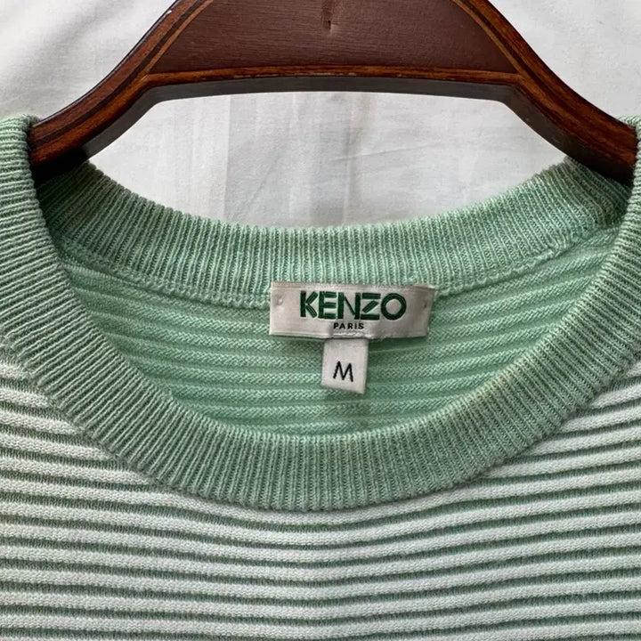 [BUNJANG] Kenzo Mint Striped Knit Sweater / 겐조 민트 스트라이프 니트M/55~66사이즈(정품)