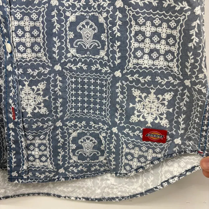 [SOLD OUT] 디키즈 블루 패턴 반팔 셔츠 공용M
