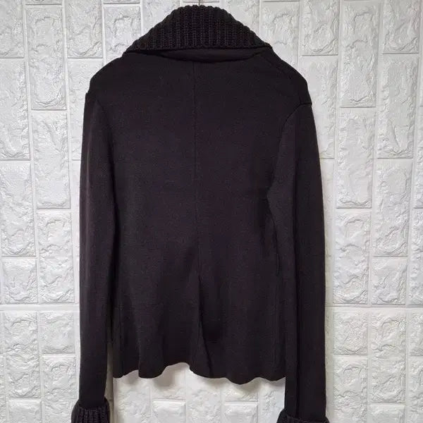 [BUNJANG] Ferragamo Wool Shawl Collar Knit Crop Jacket (XS) / 페라가모 정품 울소재 여자 겨울 여성 숄카라니트크롭자켓XS