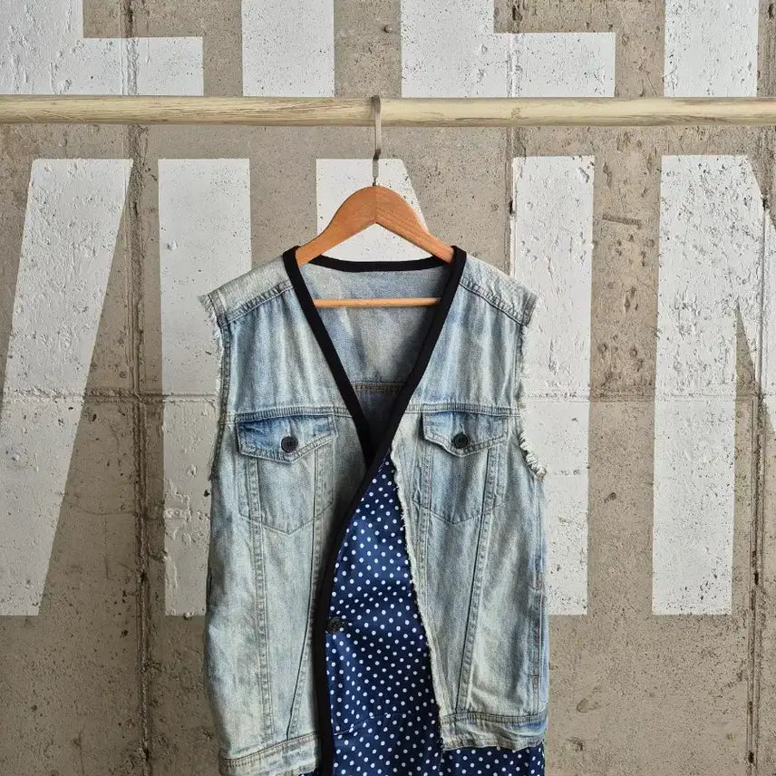[BUNJANG] Denim Long Vest / 데님 롱베스트