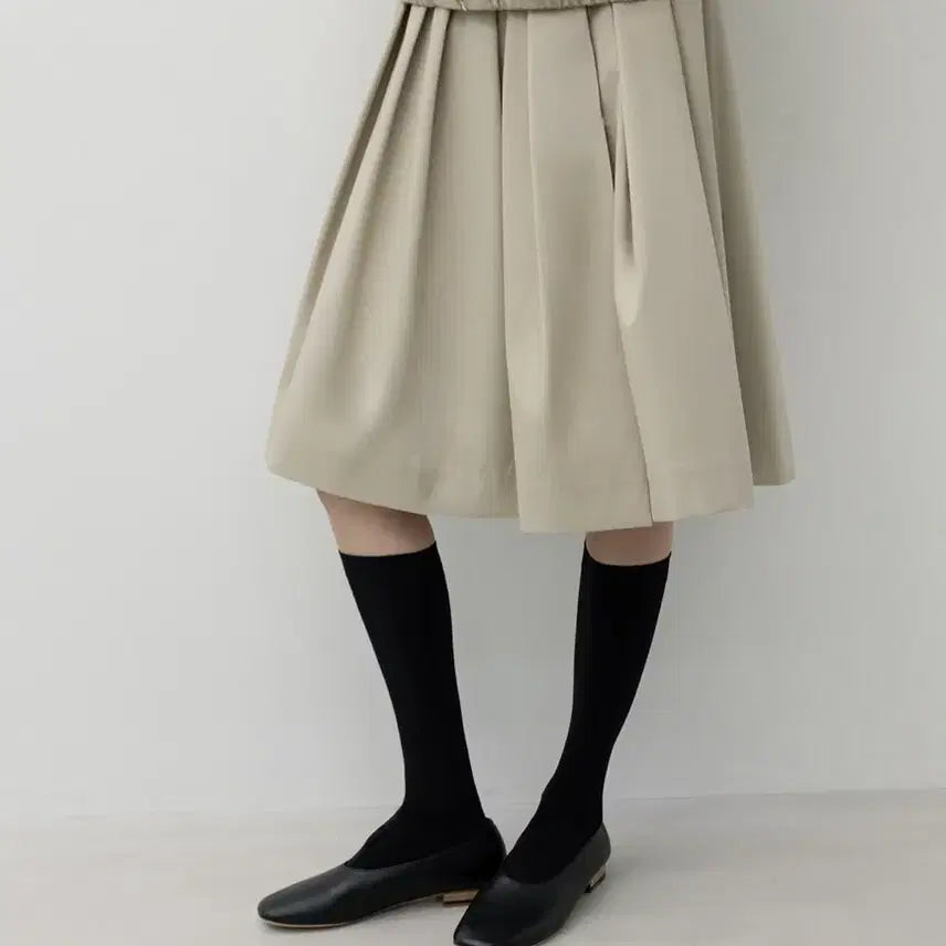 [BUNJANG] LFM Base Pleated Midi Skirt - Beige / lfm base pleated midi skirt 베이지