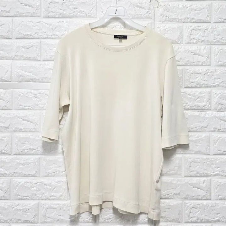 [BUNJANG] Massimo Dutti Ivory Short Sleeve T-Shirt / XL 마시모두띠 아이보리 반팔 C979