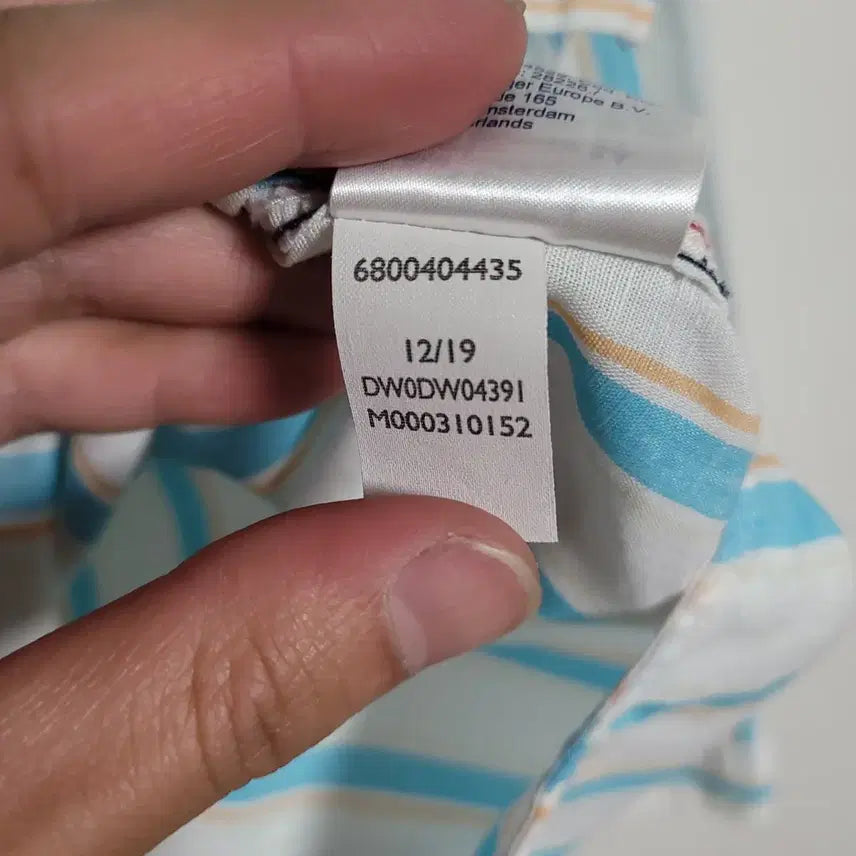 [BUNJANG] Tommy Jeans Striped Linen Shirt / (M) 타미진스 스트라이프 긴팔 마 셔츠 남방
